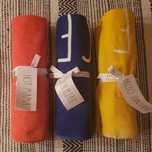 New RAE DUNN 3pk Beach Towel Set Htf